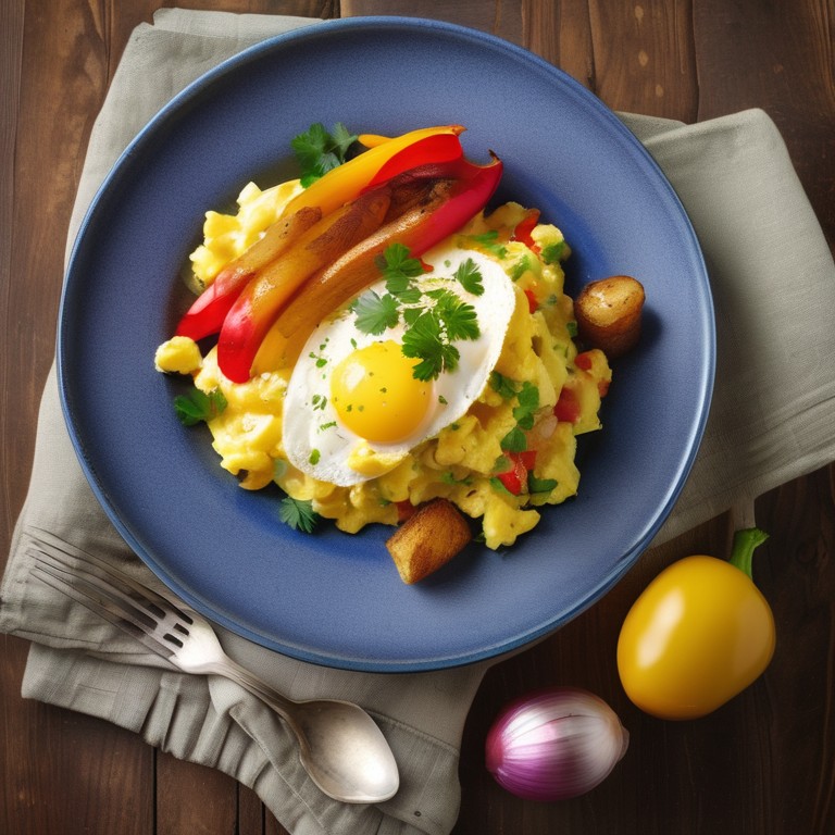 Scrambled Egg with Breakfast Potatoes