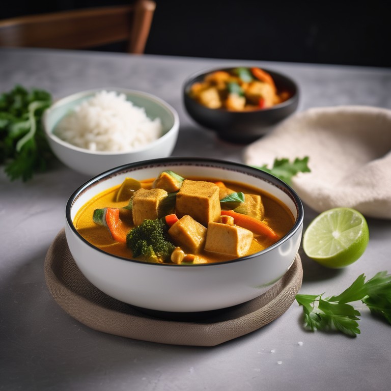 Veganes Tofu-Curry mit Gemüse