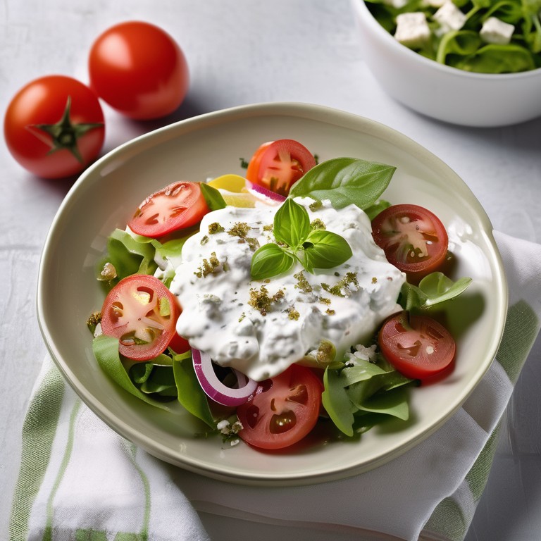 Joghurt-Tomaten-Käse-Salat