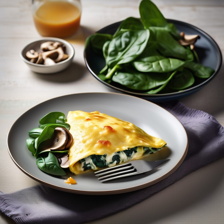 Spinach and Mushroom Omelette