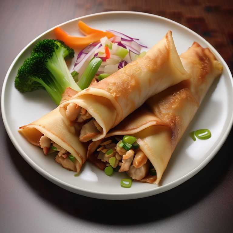 Chinese Egg Roll Chicken Crepes