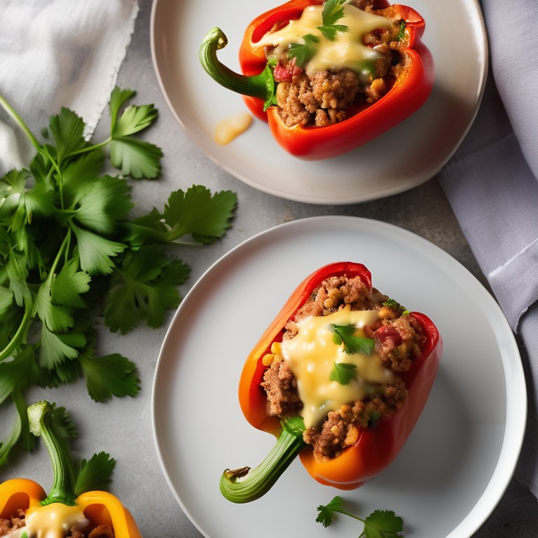 Stuffed Bell Peppers with Ground Turkey
