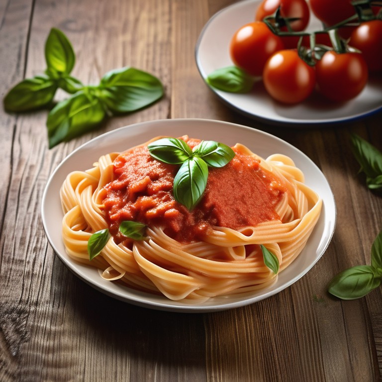 Macarrão Cremoso ao Molho de Tomate
