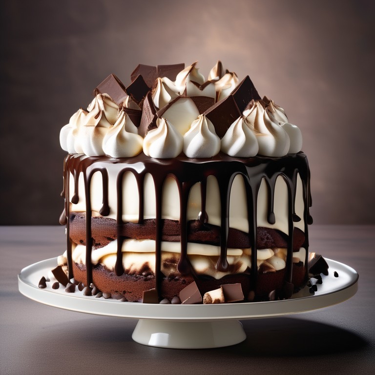 Gâteau Marbré au Chocolat et Chamallow