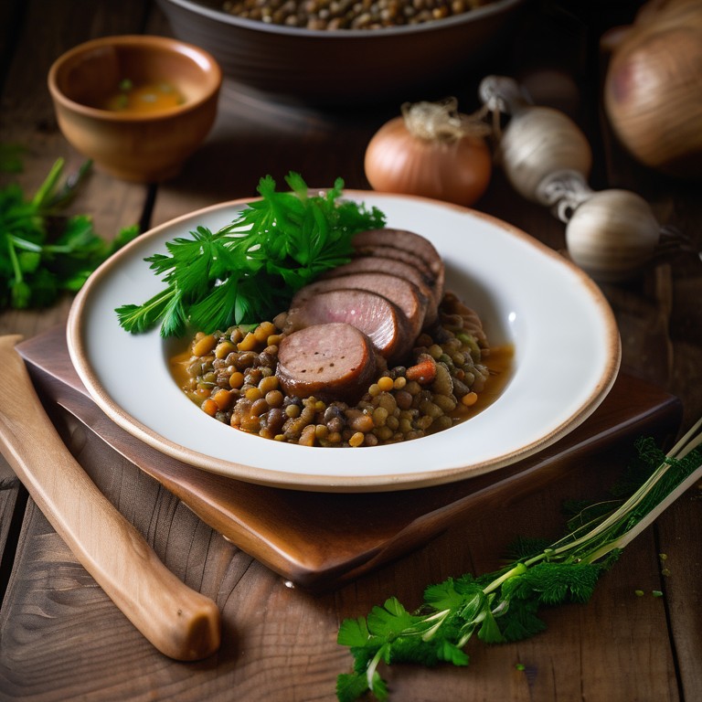 Saucisse de Morteau aux lentilles