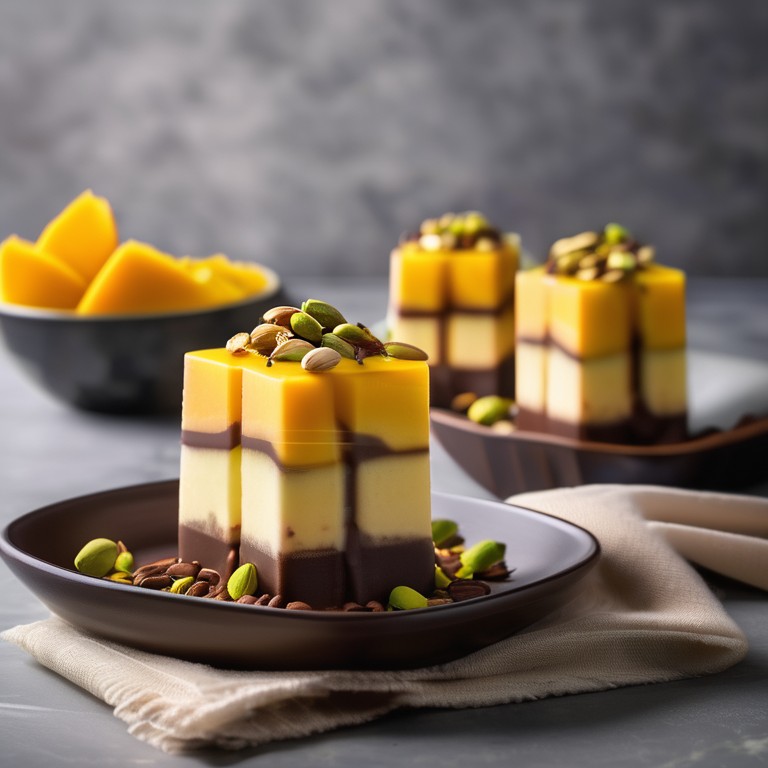 Mango Pistachio Coconut Popsicle Dessert