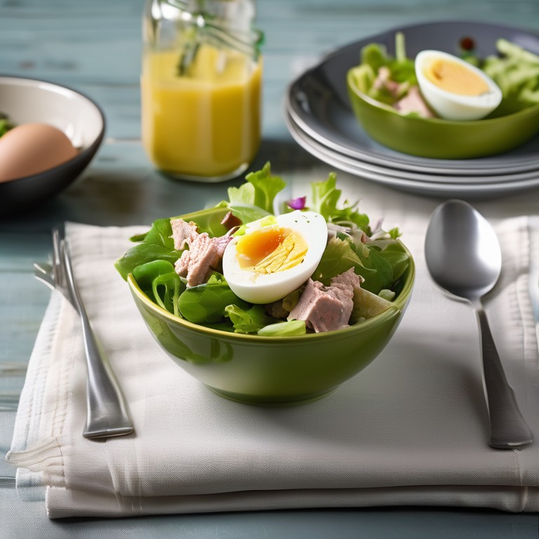 Salade Verte au Thon et aux Œufs Durs