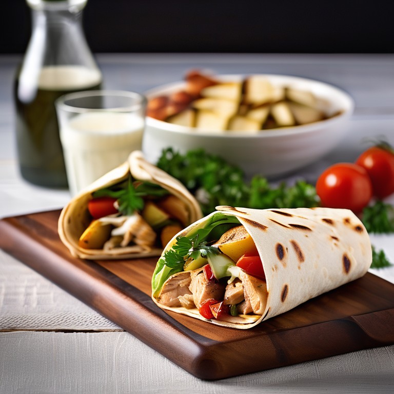 Hearty Chicken and Vegetable Wrap