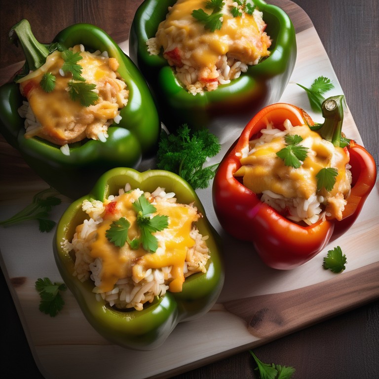 Savory Chicken and Rice Stuffed Bell Peppers