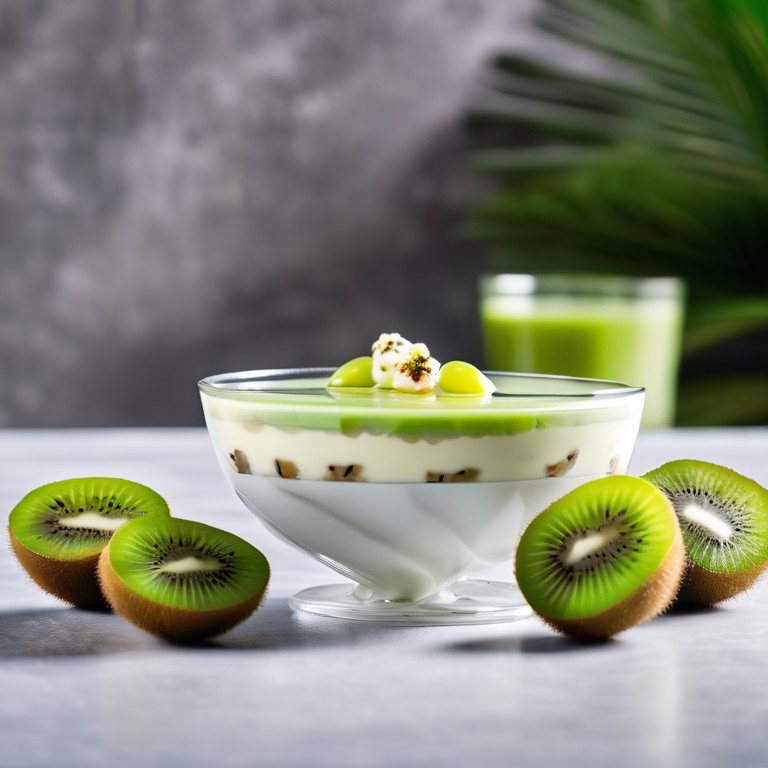 Pudim de Kiwi Zero Açúcar