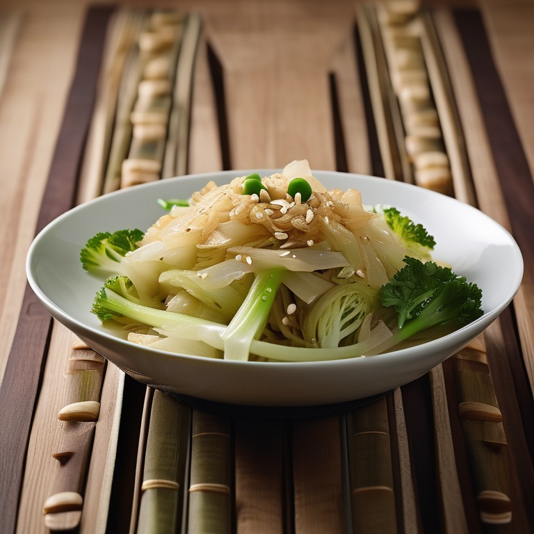 Stir-Fried Cabbage with Garlic and Soy Sauce