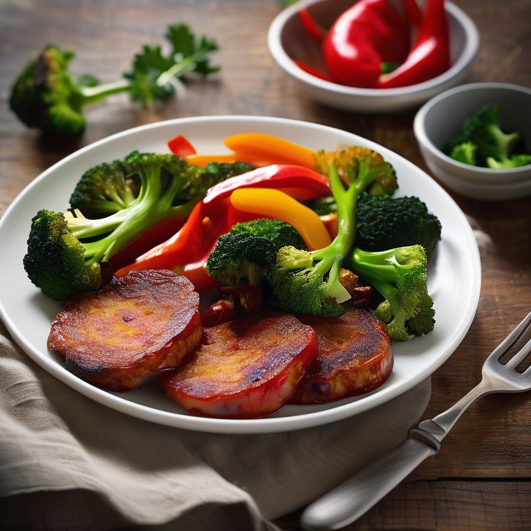Poêlée de Chorizo avec Brocoli et Poivron