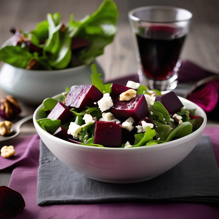Roasted Beetroot Salad with Feta and Walnuts