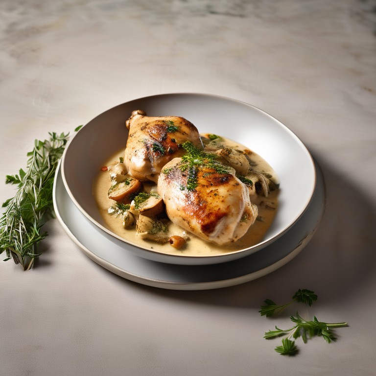 Poulet à la Crème et aux Épices
