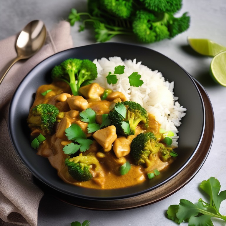 Brokkoli-Curry mit Cashew-Reis