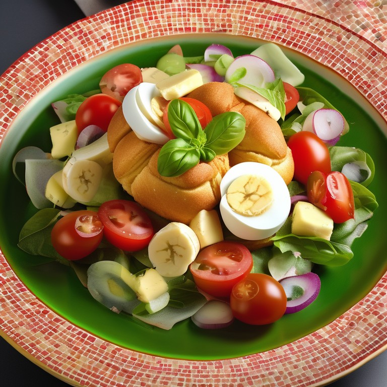Savory Choux Salad with Basil Dressing