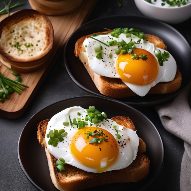 Air Fryer Poached Egg Toast