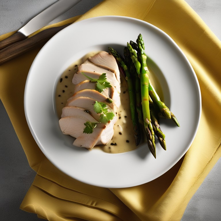 Chicken Supreme with Morel Mushrooms and Asparagus