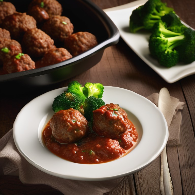 Bolinhos de Carne Moída com Brócolis