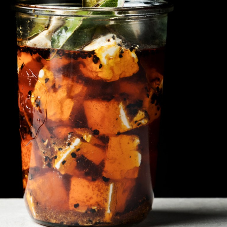 Feta marinado ahumado