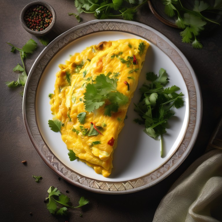 Spicy Indian Style Egg Omelette