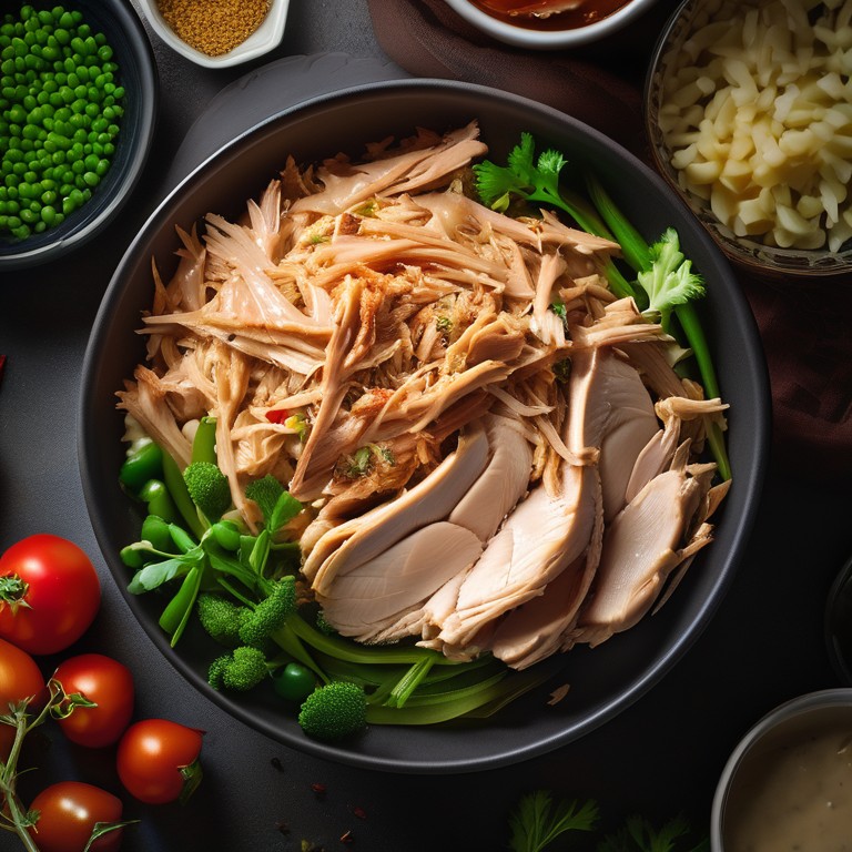 Low Carb Shredded Chicken Dinner