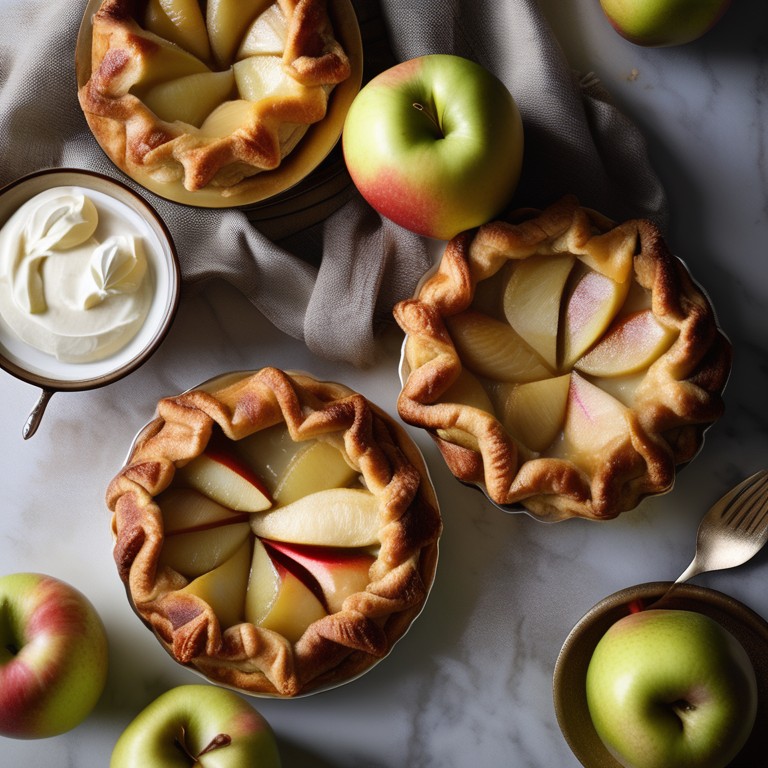 Pastel de Manzana y Pera con Crema de Anís