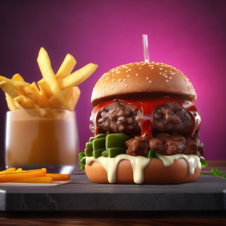 Hamburguesa inspirada en Deadpool