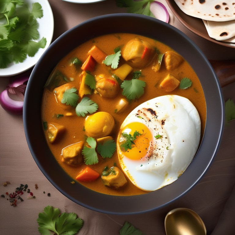 Vegetable Egg Curry with Chapati