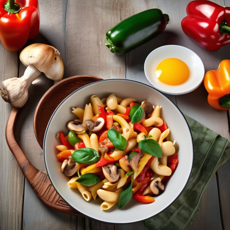 Savory Macaroni and Eggs with Veggies