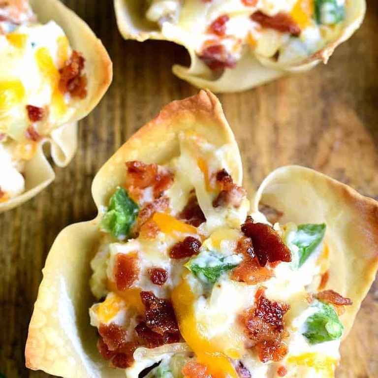 Jalapeno Popper Wonton Cups