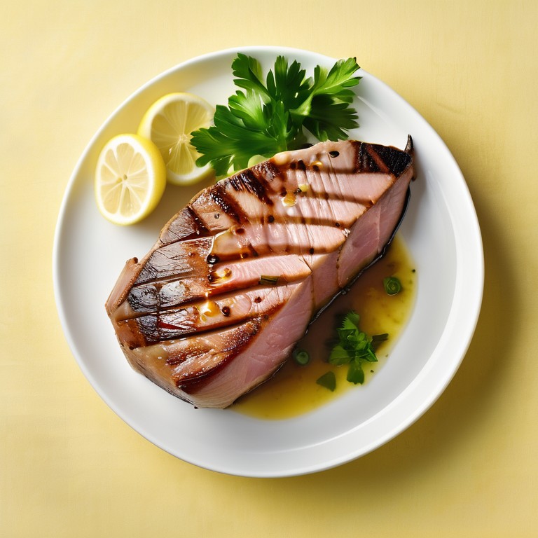 Thon Grillé avec Sauce Citronnée