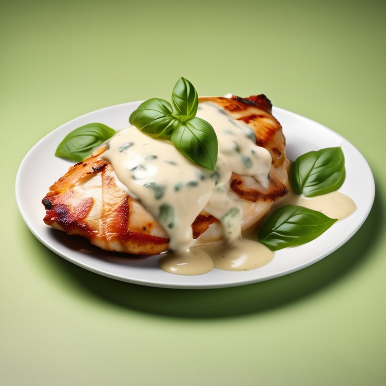 Lia´s Mozzarella Hähnchen in Basilikum Sahnesauce