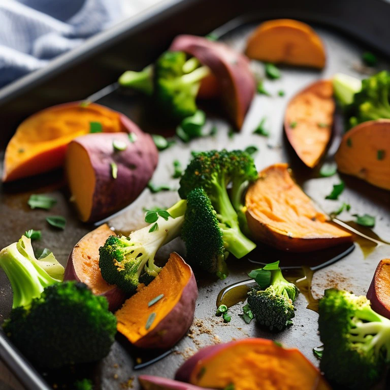 Lia´s Süßkartoffel und Broccoli aus dem Ofen