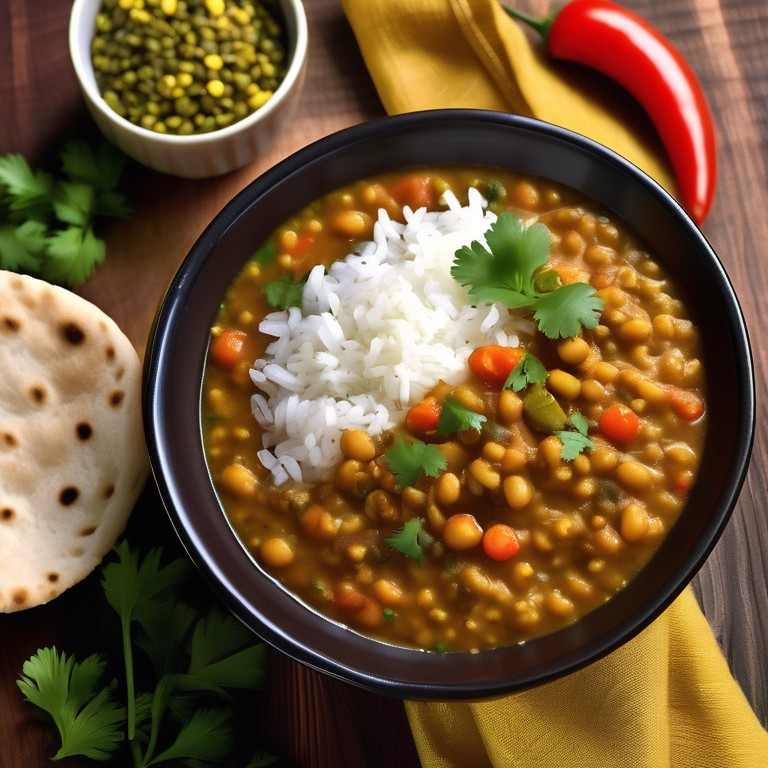Spiced Lentil Dal with Onions and Tomatoes