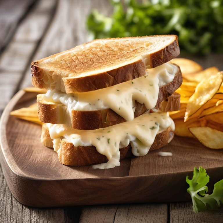 Cheese and Mayonnaise and Onion Sandwich