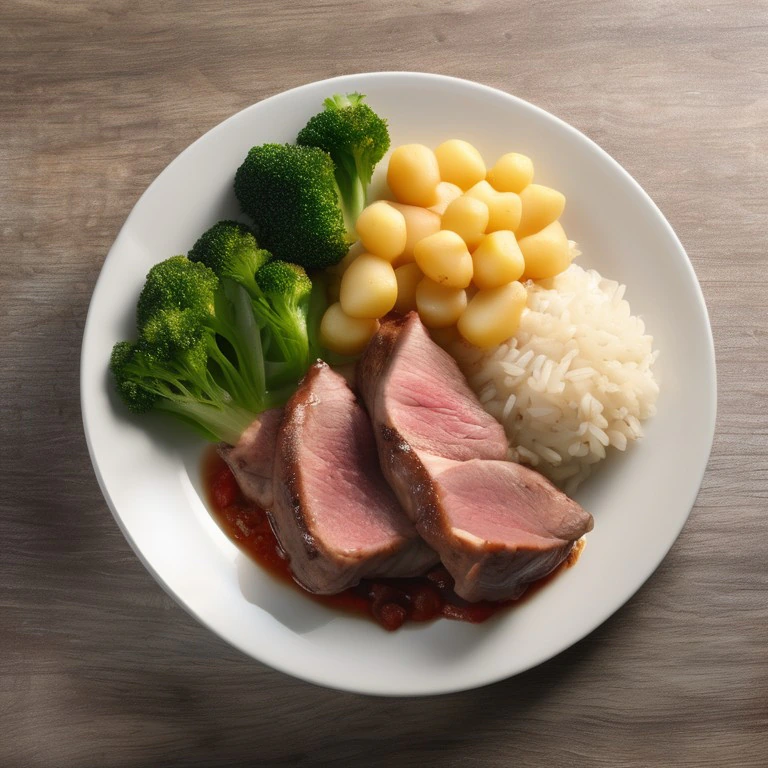 Fleisch Käse Reis Kartoffeln