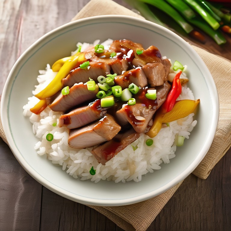Pork Loin and Vegetable Stir-Fry over Rice