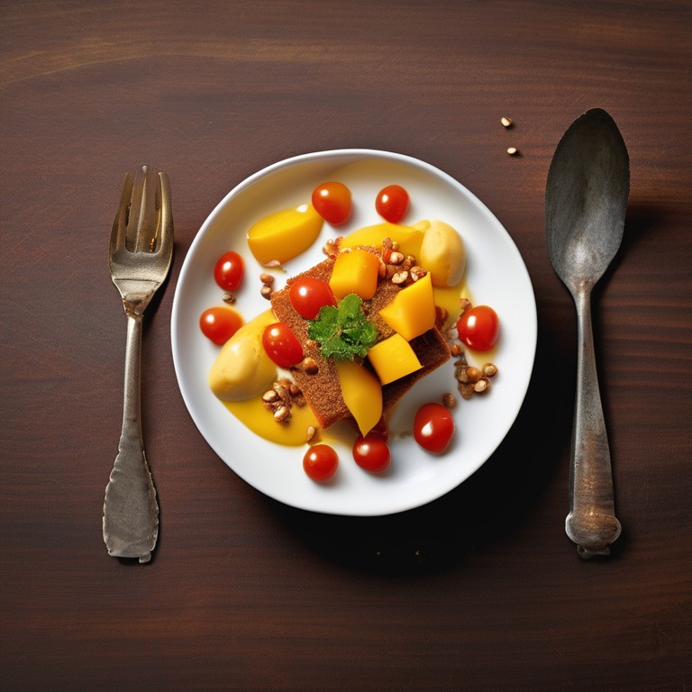 Aufwändiges 3 Gänge Menü in Gelb