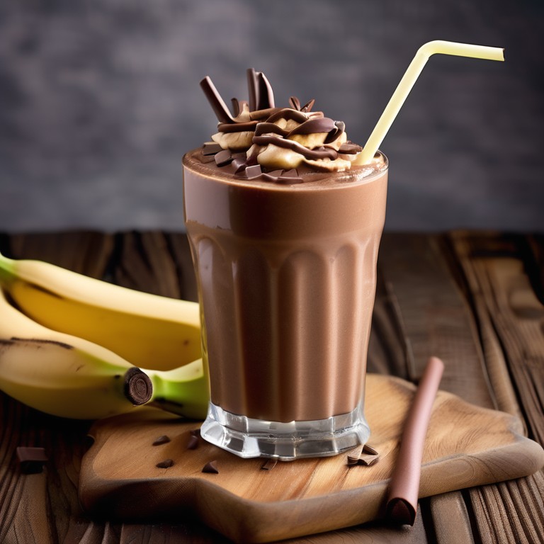 Smoothie de Chocolate com Pasta de Amendoim e Banana