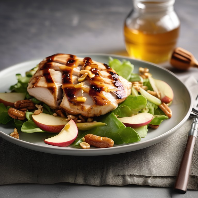 Honey Glazed Grilled Chicken with Pretzel Apple Salad