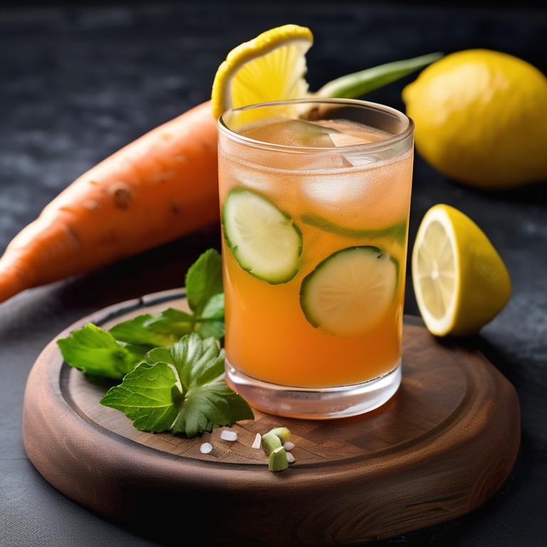 Refreshing Carrot Lemon Cucumber Drink