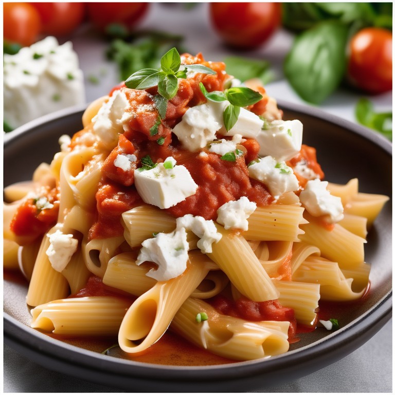 Pikante Sahne-Feta-Nudeln