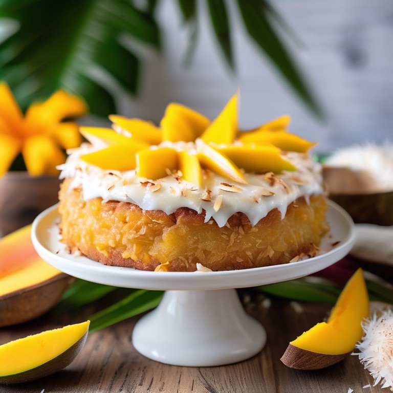 Tropical Mango-Coconut Cake (Gluten-Free & Vegan)