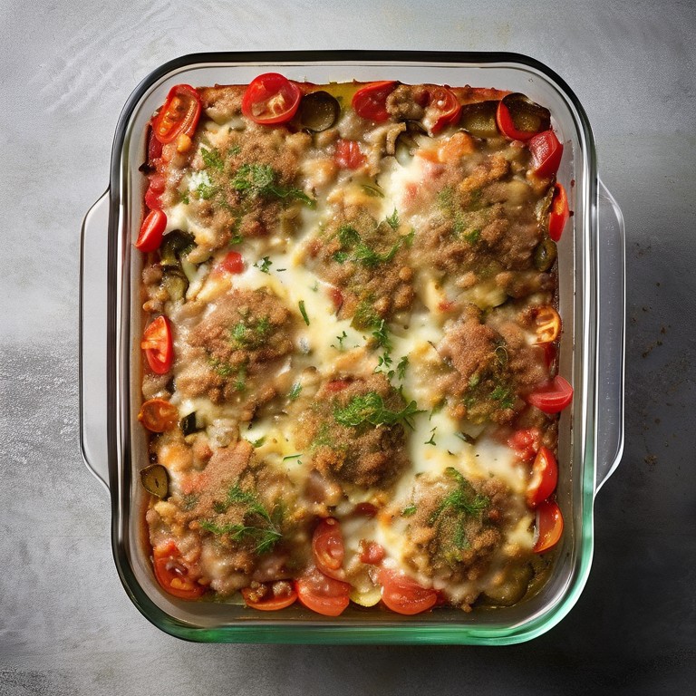 Gratin de Courgettes aux Tomates et Viande Hachée