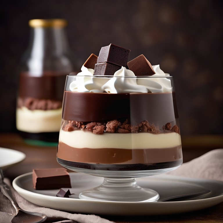 Layered Chocolate Jello Dessert