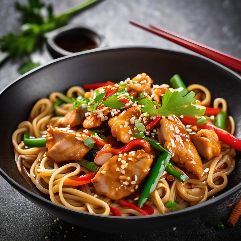 Spicy Chicken Noodle Stir-Fry