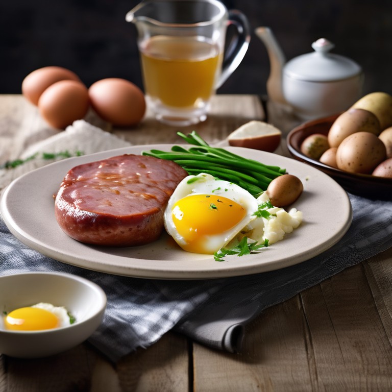 Leberkäse mit Kartoffeln und Ei - Mr. Cook