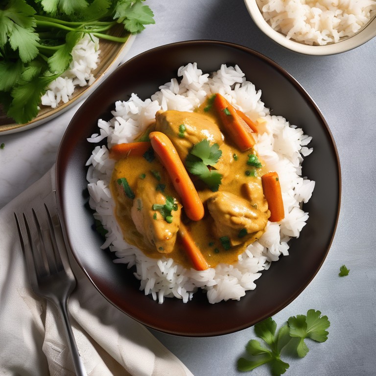 Creamy Coconut Curry Chicken with Carrots