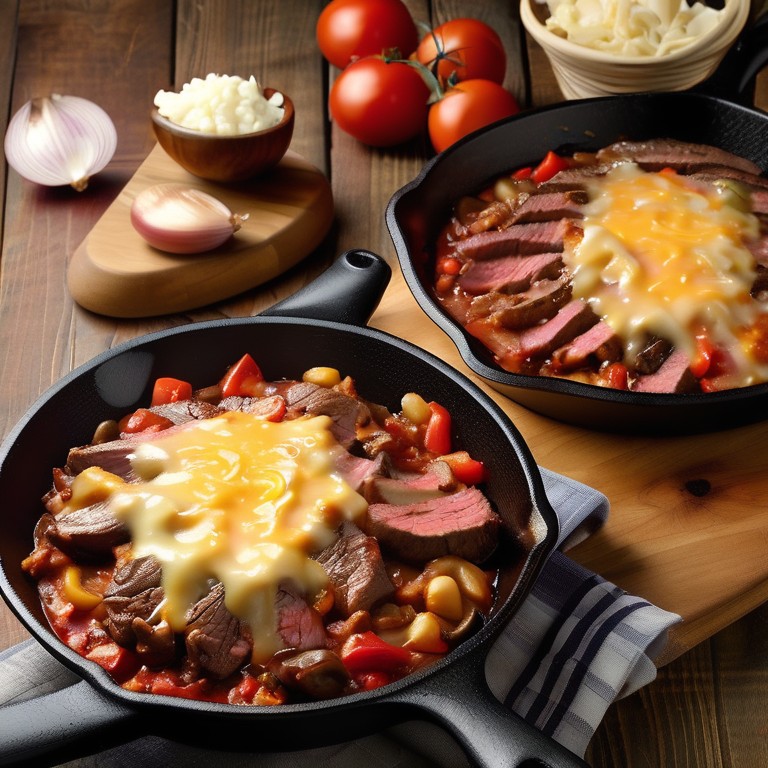Cheesy Steak and Potato Skillet